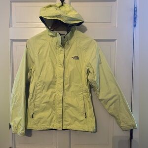 North Face Rain Coat women’s xsmall Yellow lime green neon